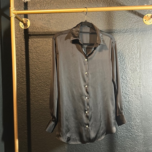 Zara SATIN EFFECT SHIRT - Picture 1 of 2